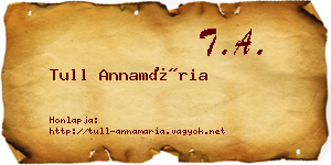 Tull Annamária névjegykártya